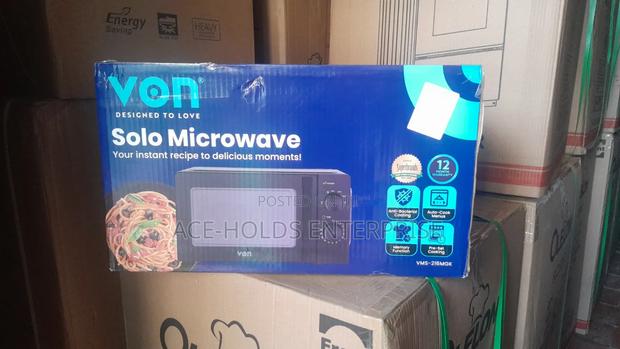 Von Manual 20 Litres Microwave - Black - thumbnail 2