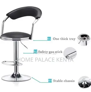 Bar Stool: Modern Swivel Office Stool With Padded Backrest
