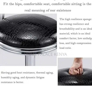 Bar Stool: Modern Swivel Office Stool With Padded Backrest