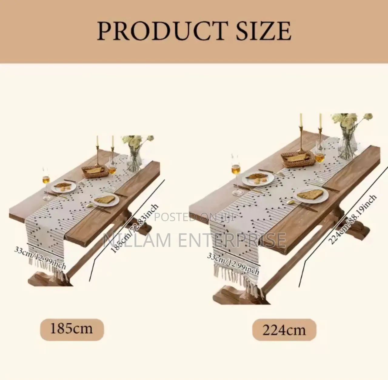 High Quality Matched Knotted Tassels Festival Table/ Runners.