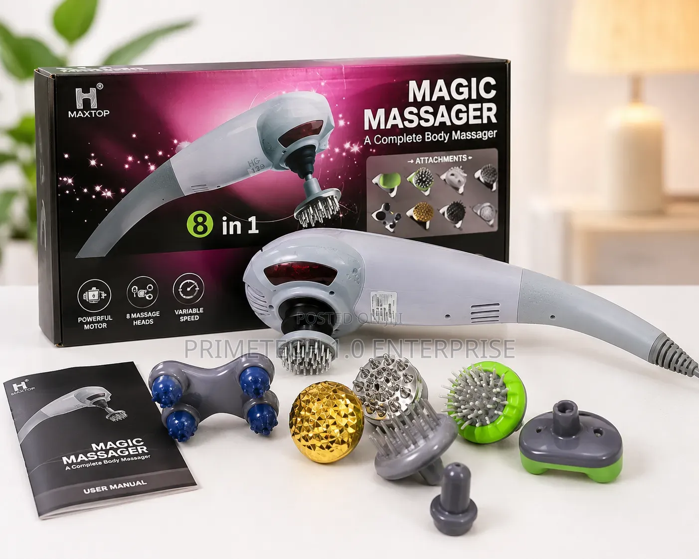 8-in-1 Electric Body Massager | Deep Tissue Massage Gun