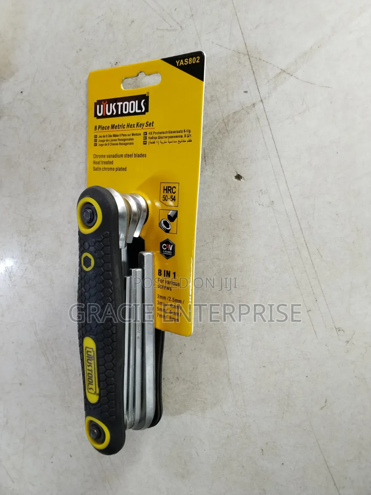 8 Pieces Folding Hex Wrench Set