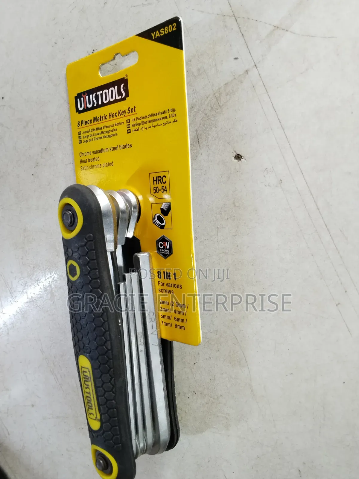 8 Pieces Folding Hex Wrench Set