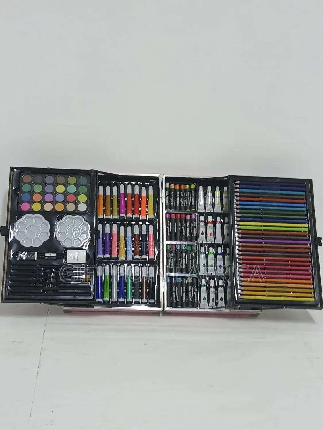 145pc Artists Aluminum Art Case Coloring Pencils Painting Set Kids