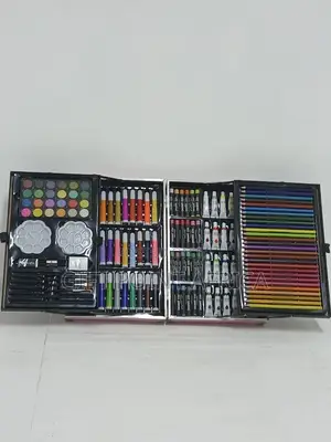 145pc Artists Aluminum Art Case Coloring Pencils Painting Set Kids