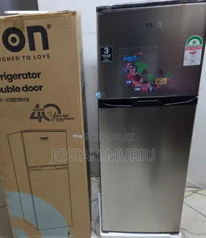 Von Double Door Silver Refrigerator