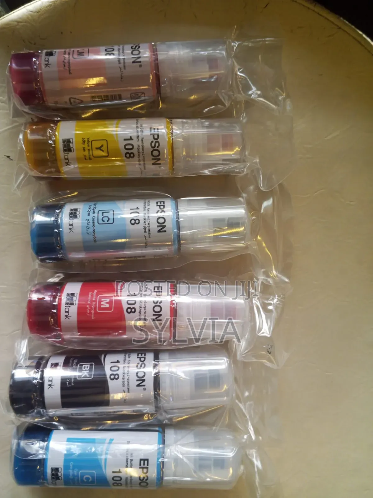 Epson 108 Cyan, Magenta Yellow Black Inks