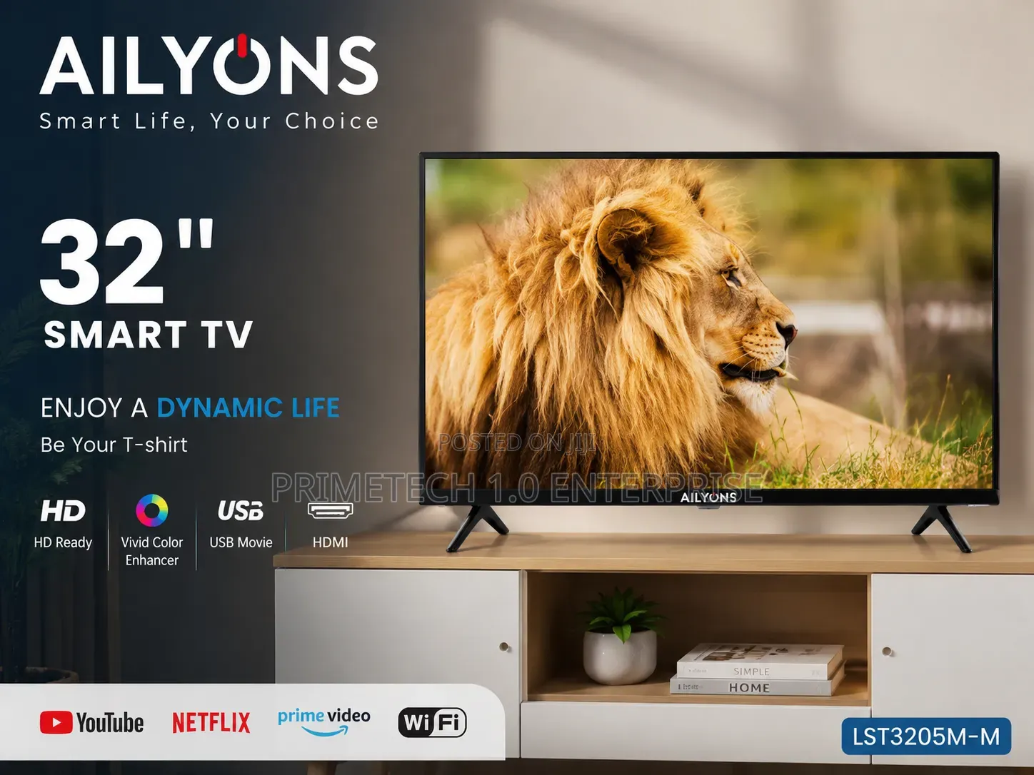 Ailyons 32-Inch Smart Android TV | Wi-Fi | Netflix | YouTube