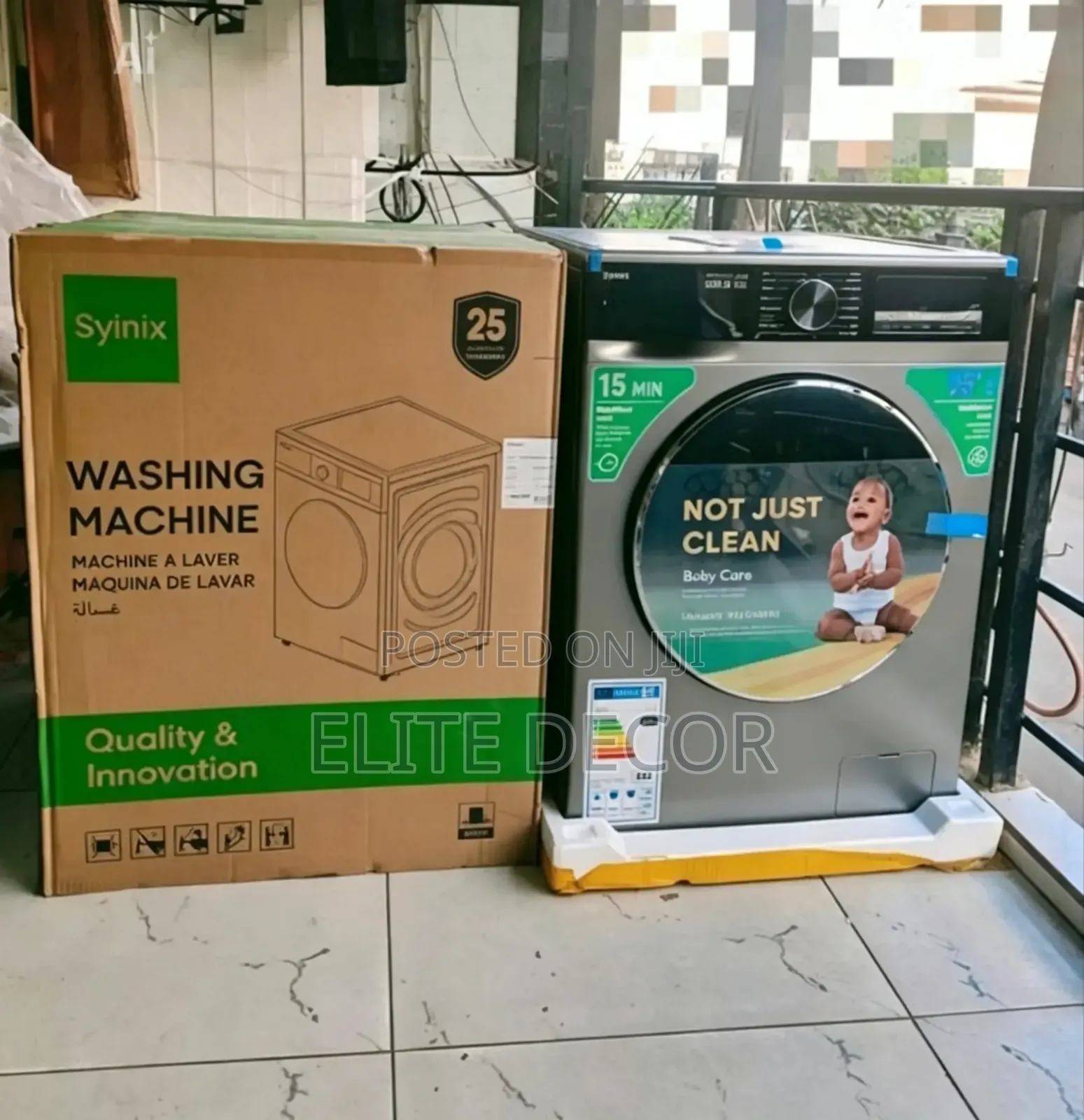 Syinix 12KG Fully Automatic Front Load Wash Spin Washing Machine