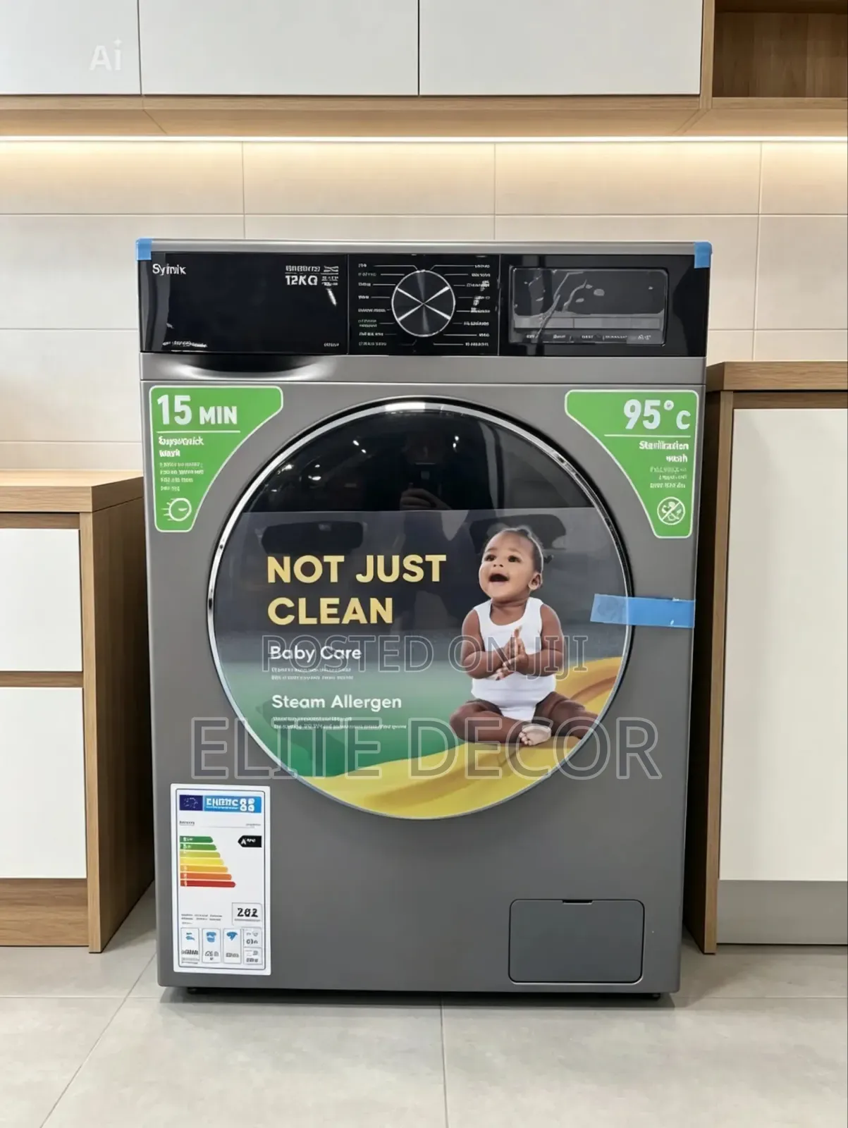 Syinix 12KG Fully Automatic Front Load Wash Spin Washing Machine