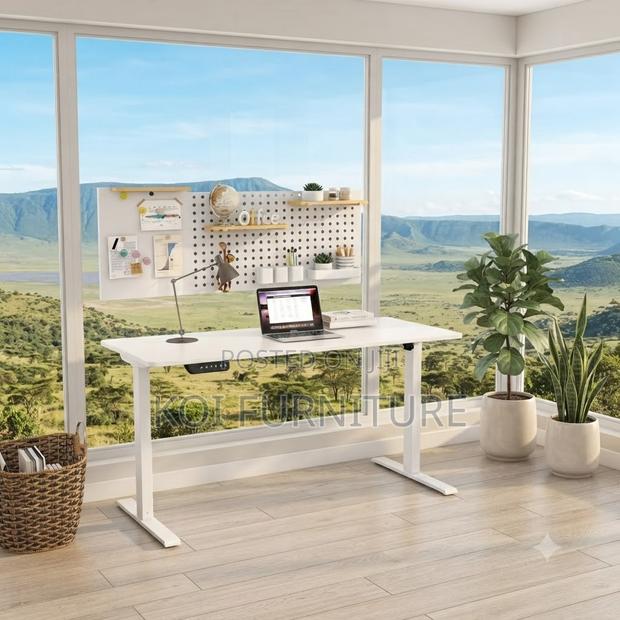 Office Desk; 1.2 Meters Electric Adjustable Monitored Marketing Desk