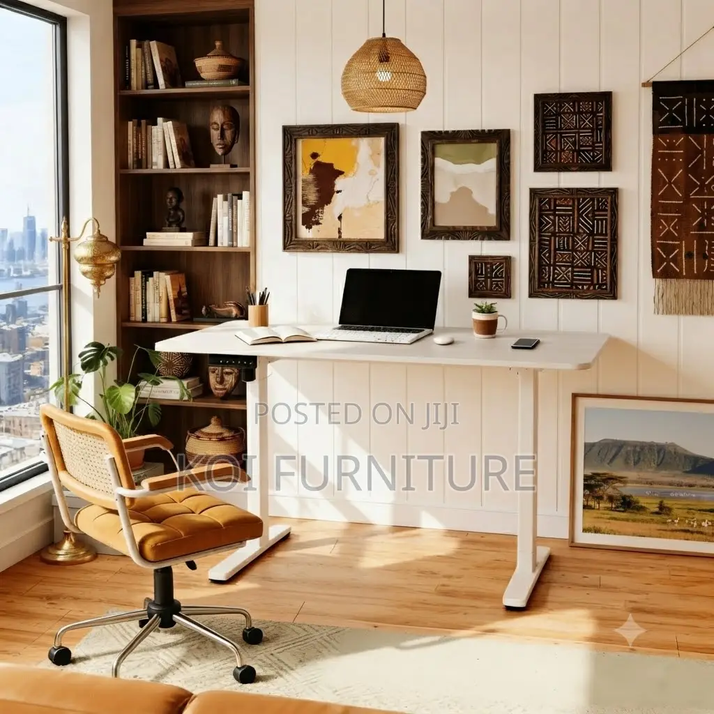 Office Desk; 1.2 Meters Electric Adjustable Monitored Marketing Desk