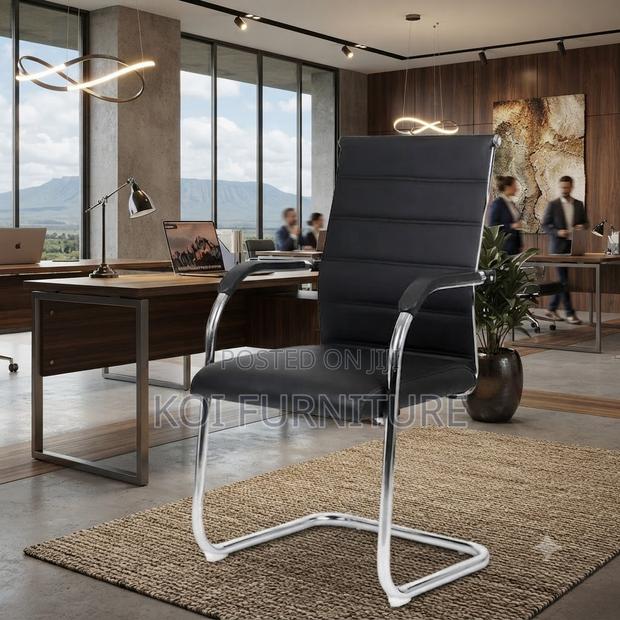 Office Chairs; High Back Executive Office Chair With Leather - thumbnail 2