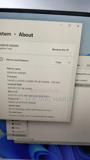 Desktop Computer Dell Optiplex 7070 8GB Intel Core i5 SSD 512GB