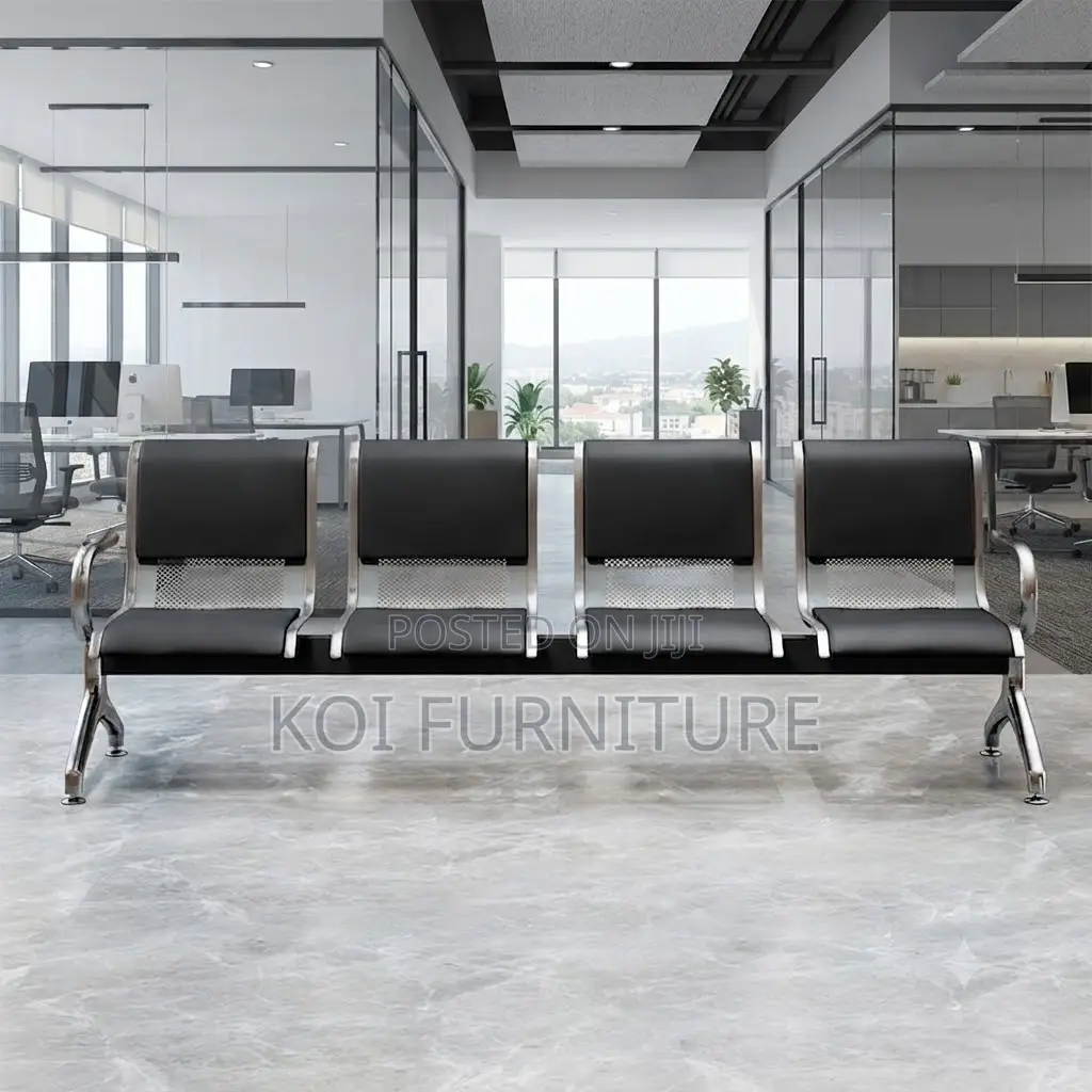 Office Benche; Four Seaters Leather Bench for Instution Area Reception