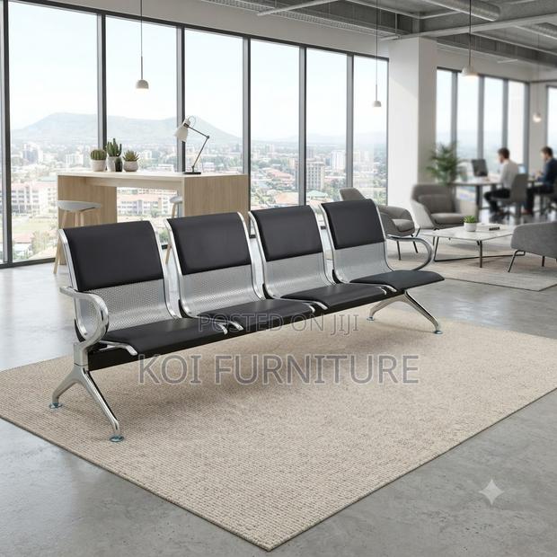 Office Benche; Four Seaters Leather Bench for Instution Area Reception - thumbnail 3