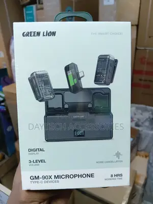The Green Lion GM-90X Wireless Portable Type-C Microphone.