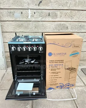 Glamstar Black 50×55 Standing 3+1 Cooker With Electric Oven