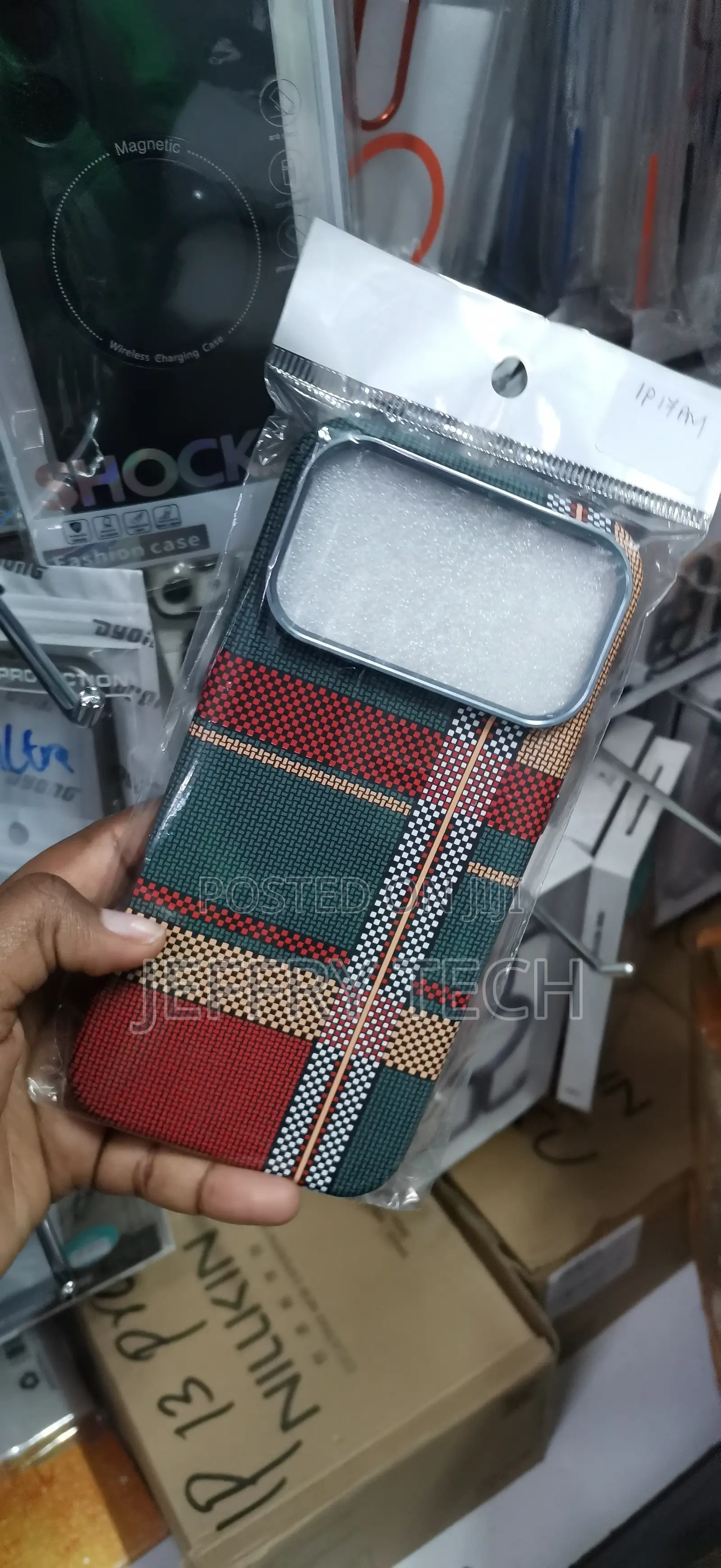 iPhone 17 Pro, Featuring a Tri-Color Pattern Cover