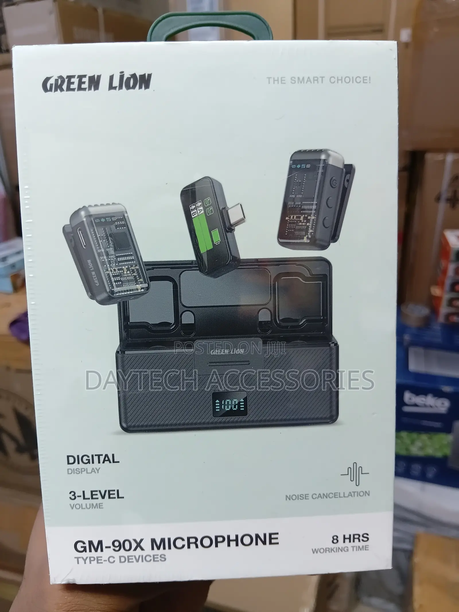 Green Lion GM-90X Wireless Type-C Microphone - Black