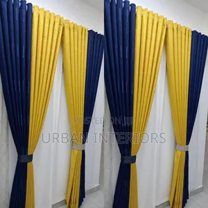 Modern Yellow Blue Curtains Modern Yellow Blue Curtain Ready Made