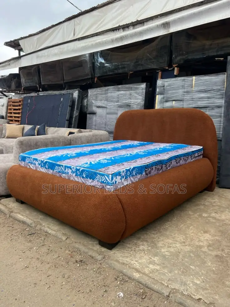 5x6 Brown Bubble Bed Frame: Order Now, Pay on Delivery