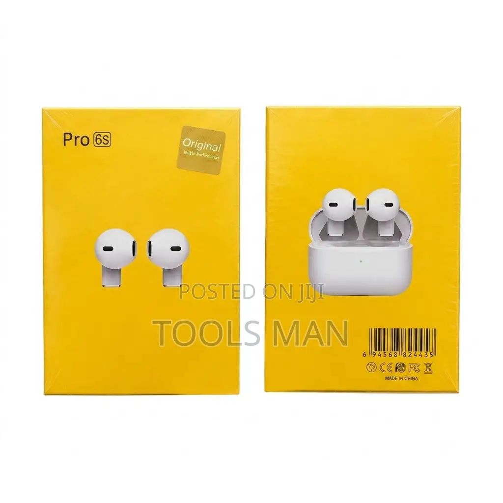 Pro 6S Wireless Earbuds TWS Bluetooth Earphones White Ear Pod
