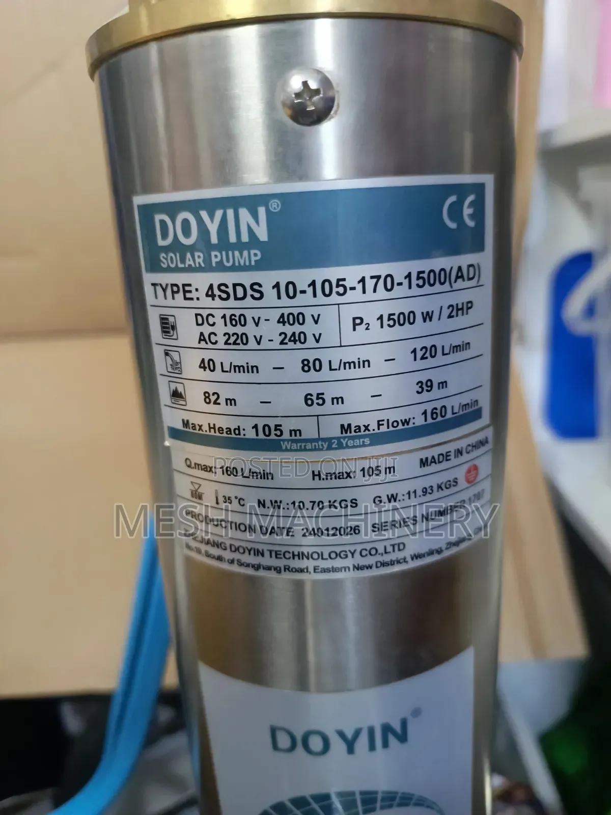 Doyin AC/DC Hybrid Submersible Water Pump
