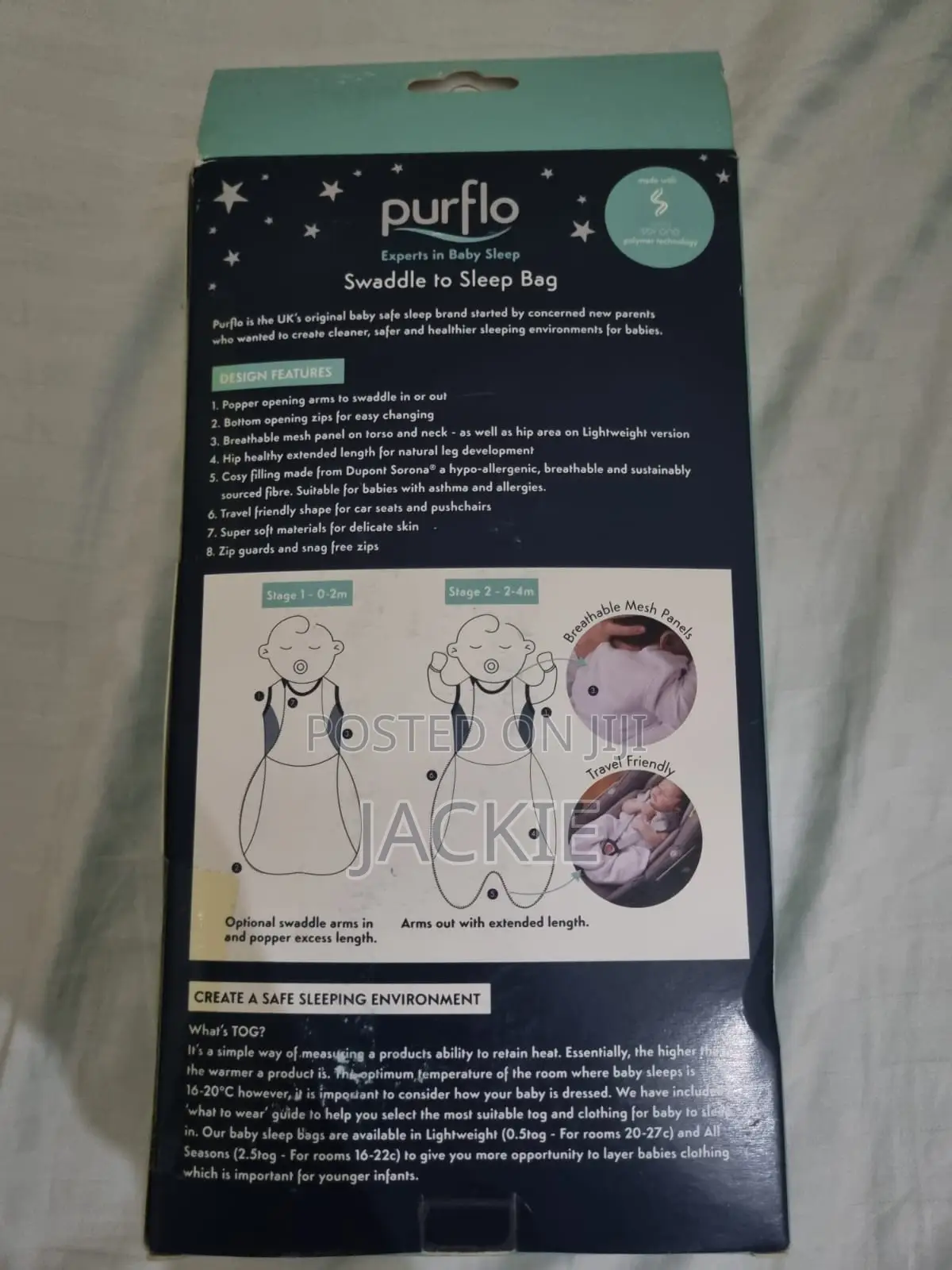 Purflo Baby Swaddle 0-4 Months(all Season 2.5 Tog)