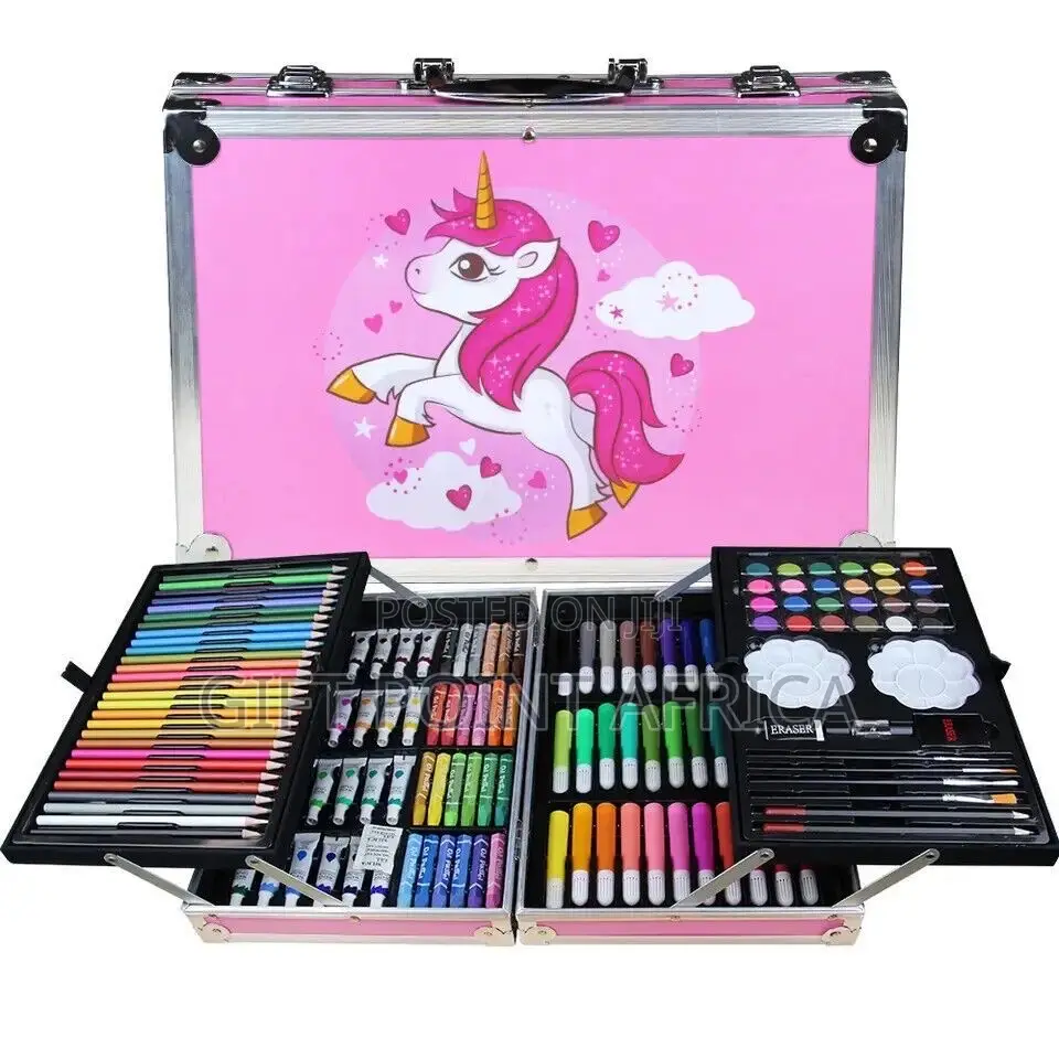145-Piece Metallic Art Set for Kids With Aluminum Case