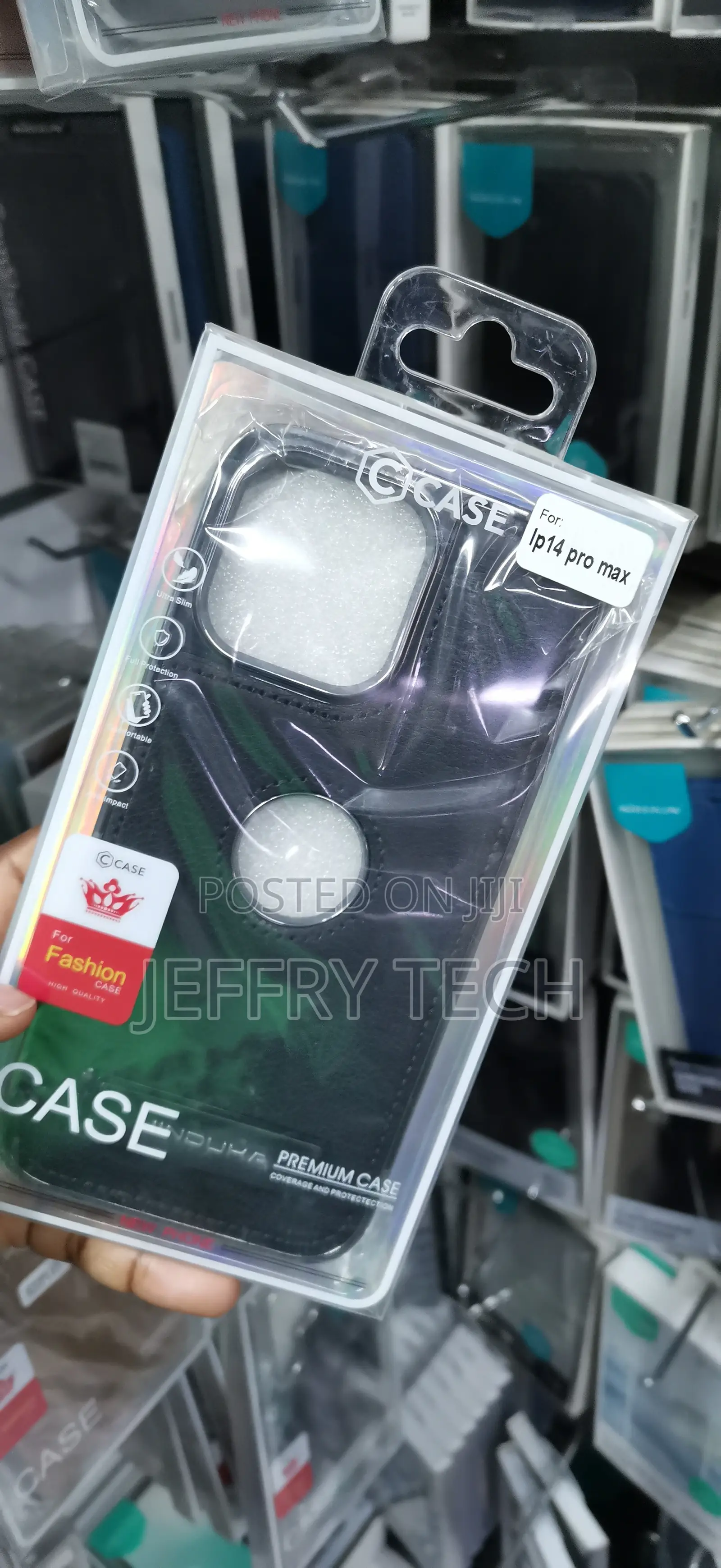 Leather-Style Phone Case Designed for the iPhone 14 Pro Max.