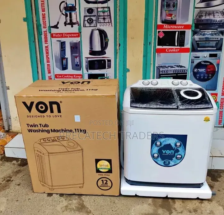 Washing Machine Von 11KG Top Load Twin Tub Washer With Spin Dryer