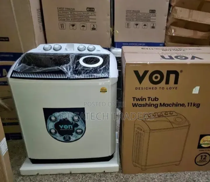 Washing Machine Von 11KG Top Load Twin Tub Washer With Spin Dryer