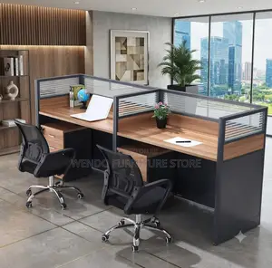 Office Workstation; Two Users Modern Office Workplace Workstation