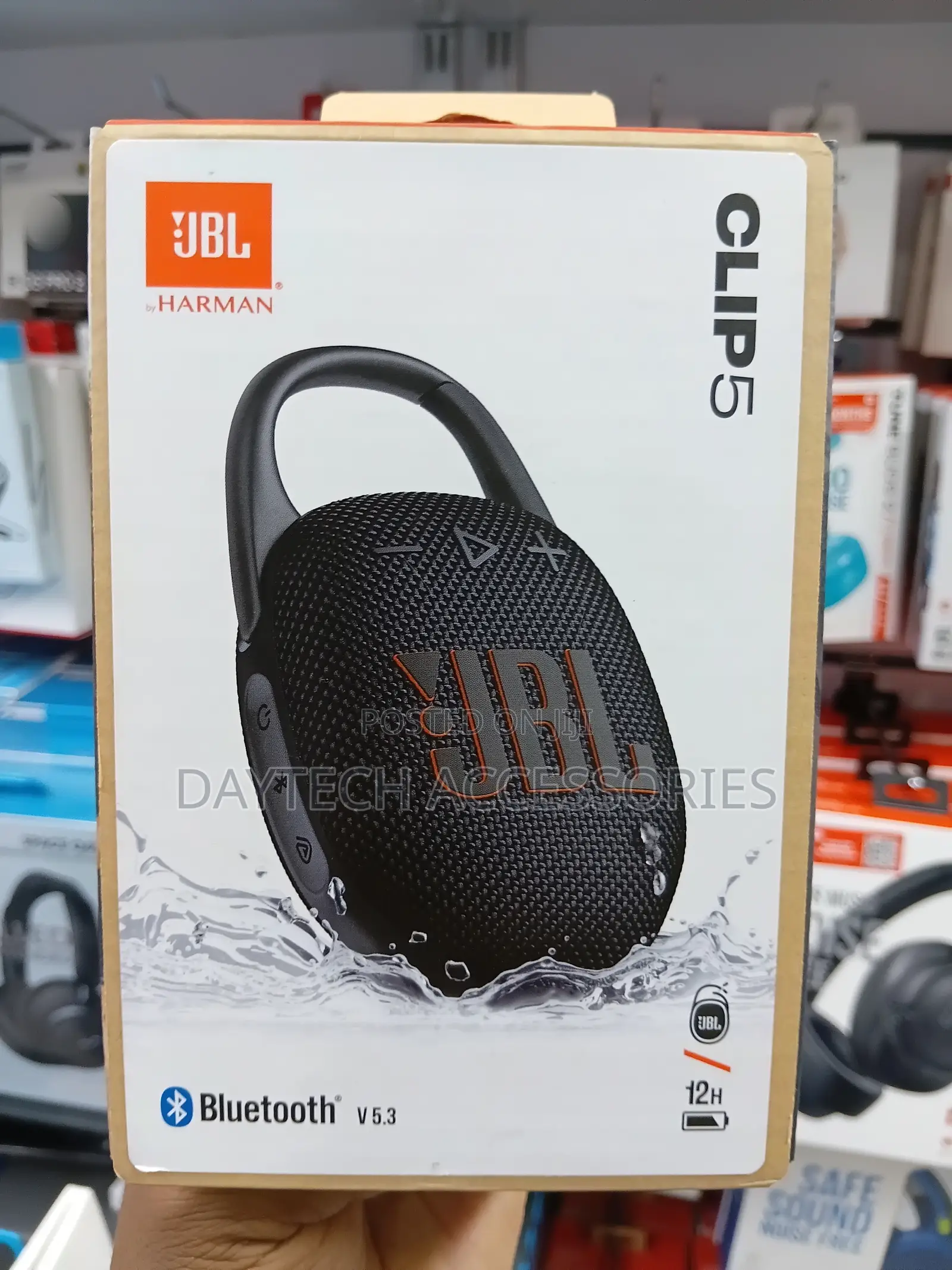 JBL CLIP 5 – 7 Watt Portable Waterproof Speaker – Black