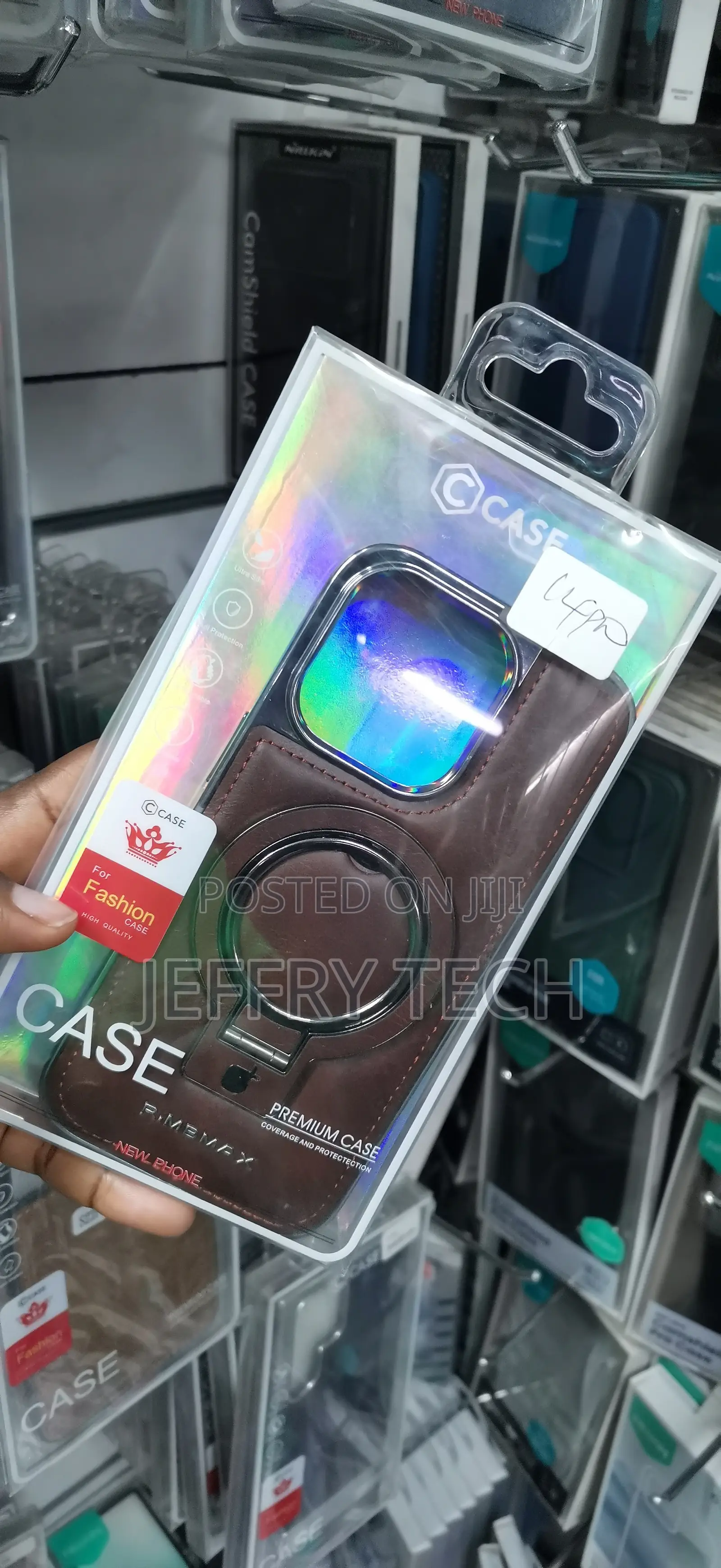 iPhone 14 Pro Max Non-Slip PU Plain Leather Cover