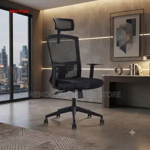 Office Chairs; Ergonomic High Back Over Chair With Fabric Cushion