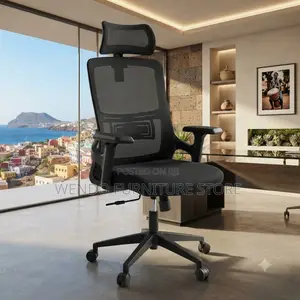 Office Chairs; Ergonomic High Back Over Chair With Fabric Cushion