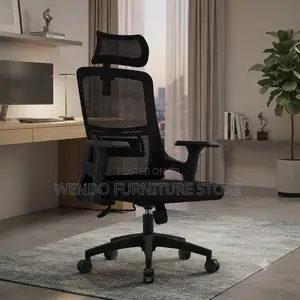 Office Chairs; Ergonomic High Back Over Chair With Fabric Cushion