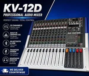 Pro Mixer 12 Channels Powered With USB and Bluetooth Enabled