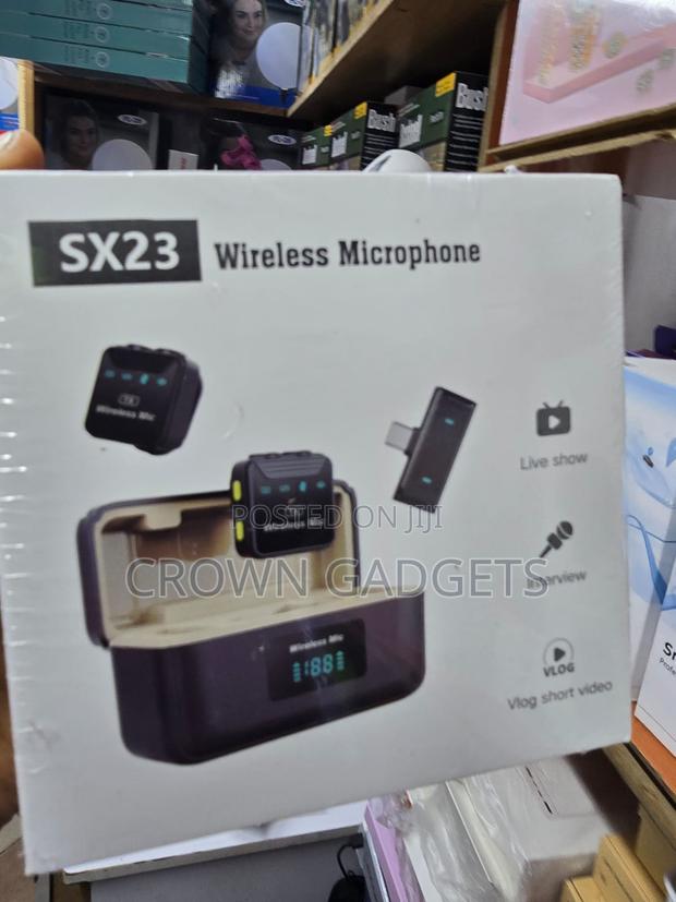 SX23 Dual Wireless Mic With Charging Case Noise Reduction - thumbnail 3