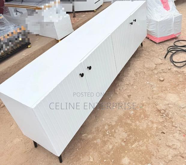 Executive Box TV Stand With Marble Top