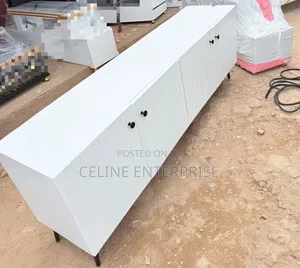 Executive Box TV Stand With Marble Top