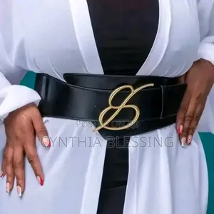 Fashion Leather Waist Belt With Chain