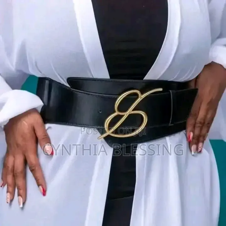Fashion Leather Waist Belt With Chain