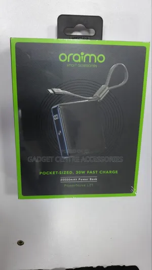 Oraimo Pocket Sized,30w Fast Charge 20000mah Power Bank