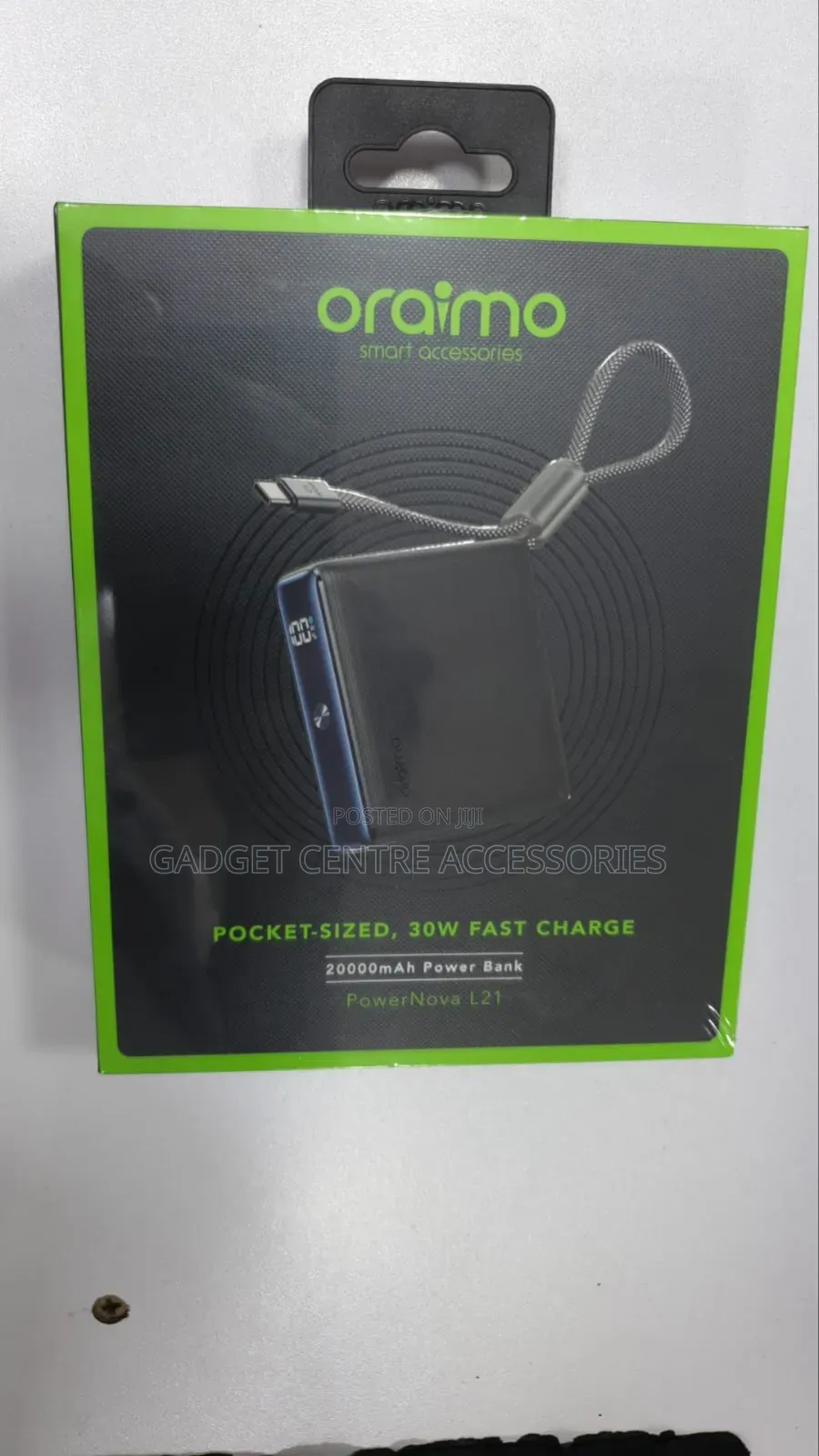 Oraimo Pocket Sized,30w Fast Charge 20000mah Power Bank
