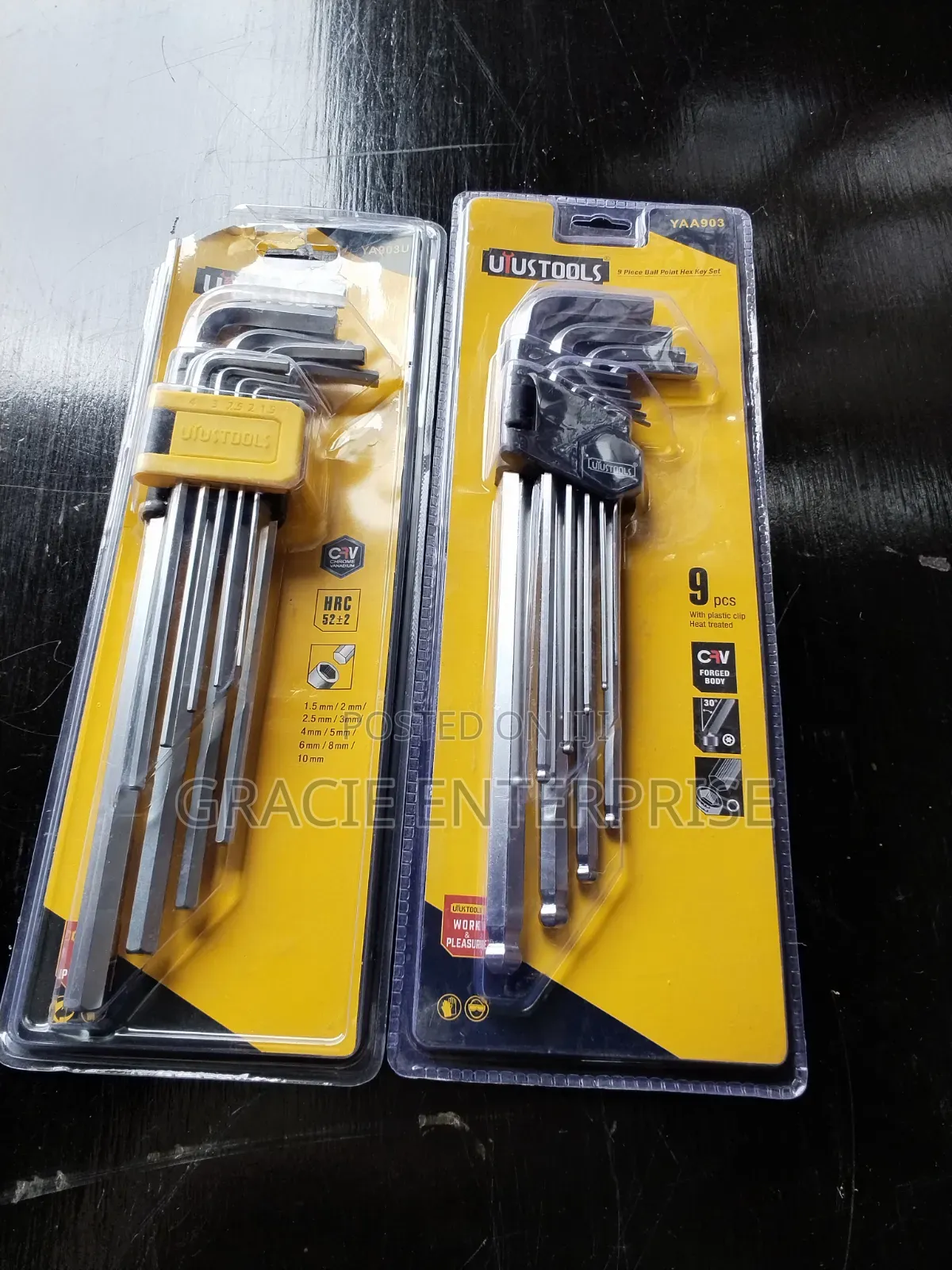 9 Piece Flat Head Hex Wrench Set (Long)