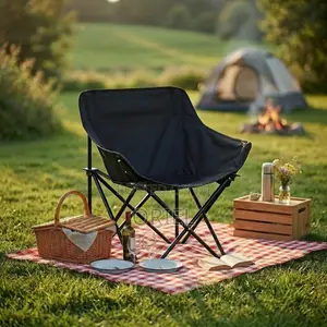 Home Chairs : Outdoor Foldable Portable Camping Chair