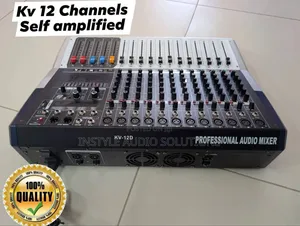 Pro 12 Channels Powered Mixer USB and Bluetooth Enabled 2 Color Fans